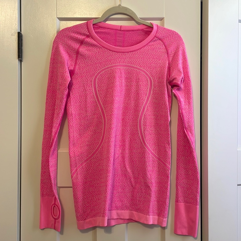 Lululemon pink long sleeve swiftly